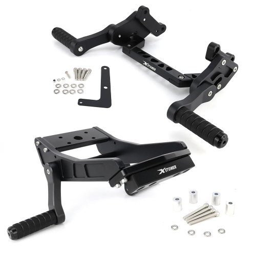 Verstellbare hintere Fußrasten & Unterbau mit Sozius-Fußrastenschutz und Scrape Bars für Yamaha FZ-07 / MT-07 (2014-2025)