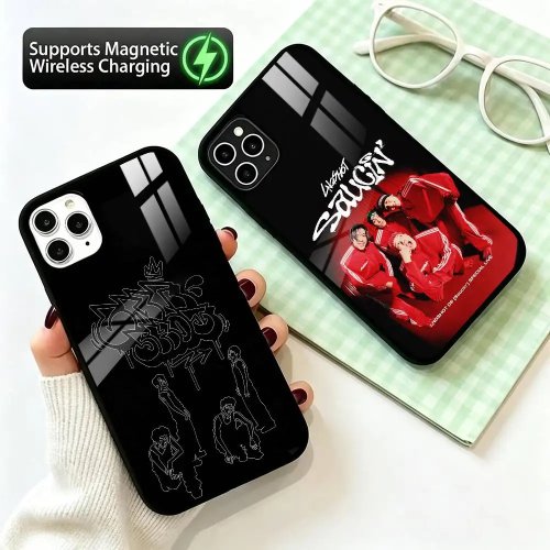 Capa de telemóvel L-LNGSHOT Hip-hop para iPhone 17/16/15/14/13/12/11 Plus, Pro, compatível com carregamento sem fios magnético
