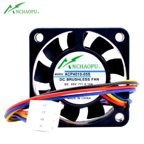 ANCHAOPU Вентилятор 40мм 40x40x10мм DC5V 0.10A 4-контактный PWM с регулировкой скорости для Raspberry Pi Mini Case