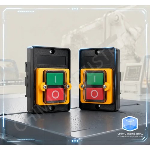 Waterdichte drukknop CHIMU 10A rood/groen start/stop voor kolomboormachine
