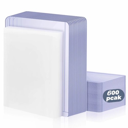 600 sleeves rígidas e macias para cartas – Protetores com película transparente para cartas Pokémon e cartas de futebol