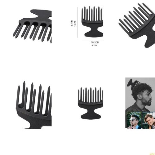 Sisir Afro Detangling Profesional untuk Rambut Alami – Gigi Lebar, Tidak Menarik, Nyaman untuk Kulit Kepala