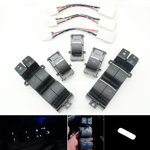 Interruttore alzacristallo elettrico con retroilluminazione LED per Toyota BZ4X, Avalon, Yaris, Sienna, RAV4, Corolla, C-HR, Camry, Highlander