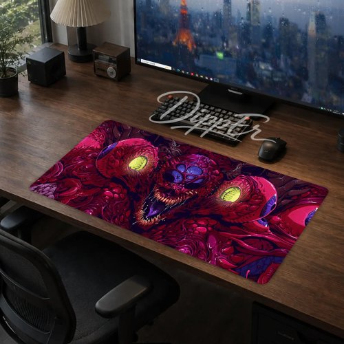 A-Hyper Beast Gaming Mouse Pad XXL, Large Desk Mat with Non-Slip Rubber Base, Cushioned, 900x400