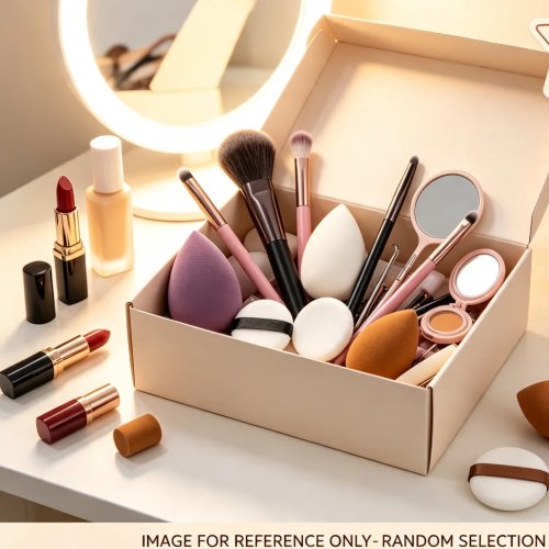 Boîte Mystère d'Applicateurs de Maquillage : Pinceau à Paupières, Éponge Beauté, Houpette Cushion, Boîte Surprise