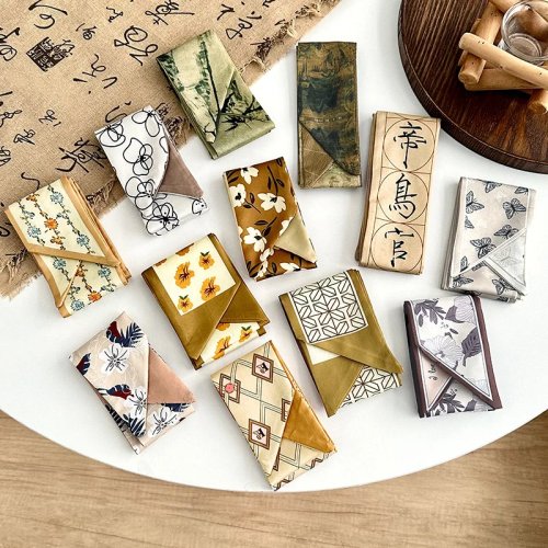 Korean Style Premium Khaki Silk Scarf for Women – Versatile Hair Tie, Bag Wrap, Lapel Scarf, Floral Decor, Soft and Lightweight