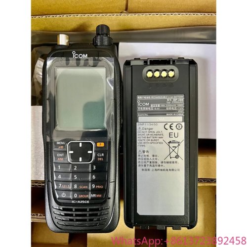 Rádio portátil Icom IC-A25N de banda de aviação com GPS, Bluetooth e VOR