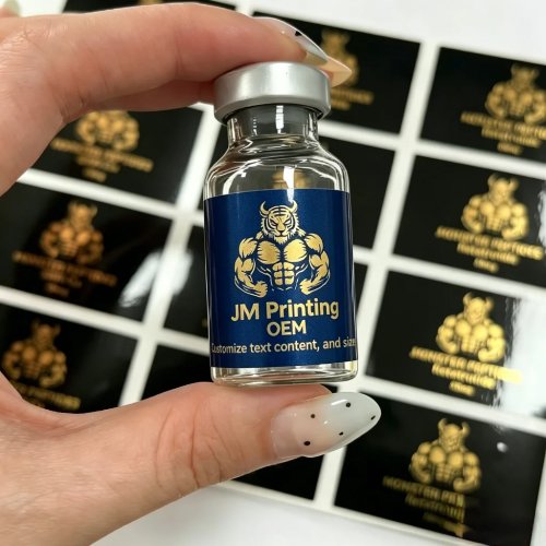 Niestandardowe etykiety samoprzylepne do fiolek z peptydami, rozmiary 3ml i 10ml, do pakowania pojedynczych butelek i kartonów