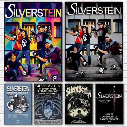 Affiche Silverstein Post-Hardcore HD Imperméable Art Mural Décoratif Salon Chambre Café Cadeau