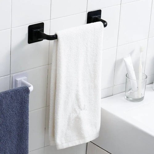 Bathroom Towel Rack Bar Holder - Wall Mounted Hanger for Clothes and Towels, Storage Shelf