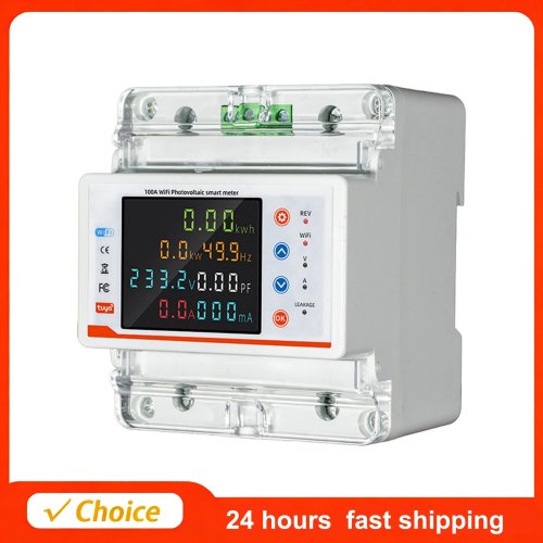 Tuya Smart Circuit Breaker with Bidirectional Power Meter, Auto Reclosure, Multiple Protections, Timing Schedule & App Control