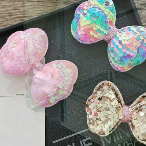 مشابك شعر بقوس الترتر، دبابيس شعر أميرة لامعة جميلة، ألوان متعددة نابضة بالحياة، مشابك قوس للبنات، إكسسوارات شعر يومية وللحفلات
