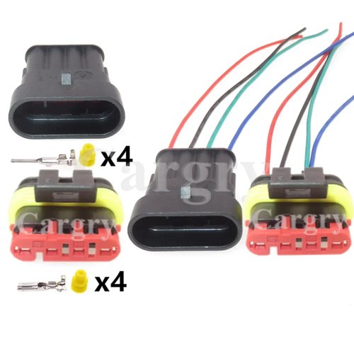 1 Set 4P Auto Waterdichte Connector Mannelijk Vrouwelijk 282106-1 282088-1