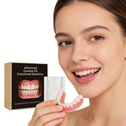 Snap-On Teeth Veneers Realistic Temporary Fake Teeth Covers for Daily Makeup, Party, and Photo