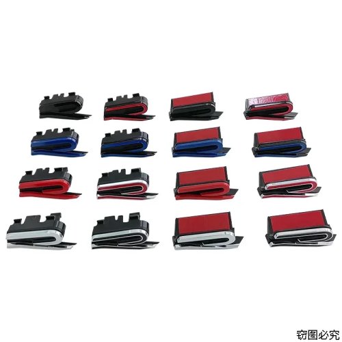 VW RLineエンブレム用 ABS製フロントグリルバッジ 6x2.5cm SR32 SR36 Amarok GOLF JETTA PASSAT Polo TOUAREG Tiguan T-ROC
