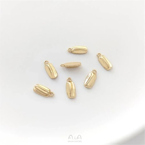 Fecho de lagosta em ouro 14K com corrente de extensão, pingente de grão de café para acessórios de bijuteria DIY