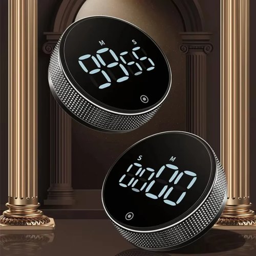 Timer da cucina magnetico DINRGO, timer manuale rotativo a conto alla rovescia, timer meccanico per cucina con magnete