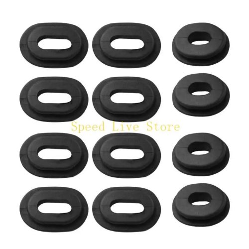 12 zwarte rubberen zijdeksel bussen voor motorfietsen - Geschikt voor CG125 CB100 550K 550F 750F CB125S XL 100 125 SL
