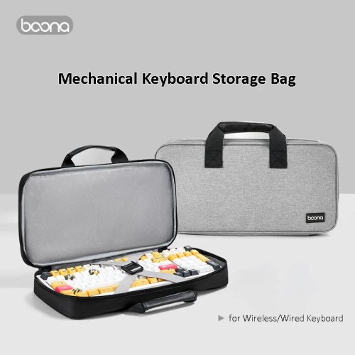 Funda de almacenamiento para teclado mecánico, organizador portátil para teclados de 82-108 teclas