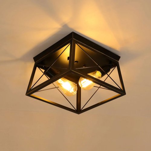 Industrial Ceiling Light 30x30x16cm for Farmhouse, Hallway, Kitchen, Entryway, Porch