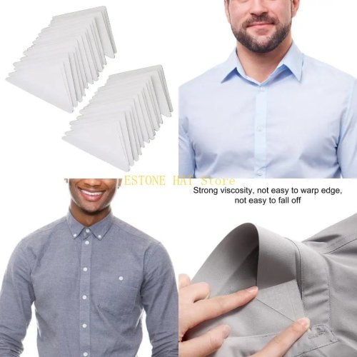 30 Pièces Stabilisateurs de Col de Chemise – Adhésifs pour Cols de Costume et Chemises Formelles