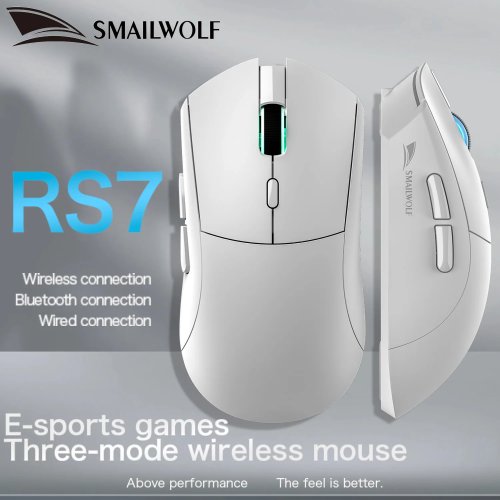 SMAILWOLF RS7 Bluetoothワイヤレスゲーミングマウス PAW3311 20000DPI マクロ対応 ノートPC・デスクトップ用