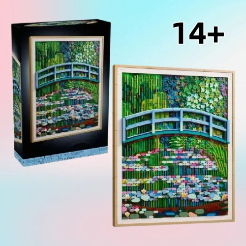 블록 조립 키트 3179피스 - 모던 플라워 월 아트 모델 성인용 선물