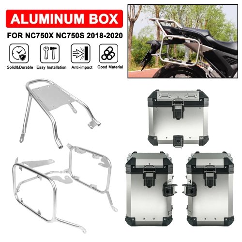 Motorcycle Top Case Rack for Honda NC750X/S 2017-2020, Aluminum Pannier Bracket, Tail Trunk Luggage Mount