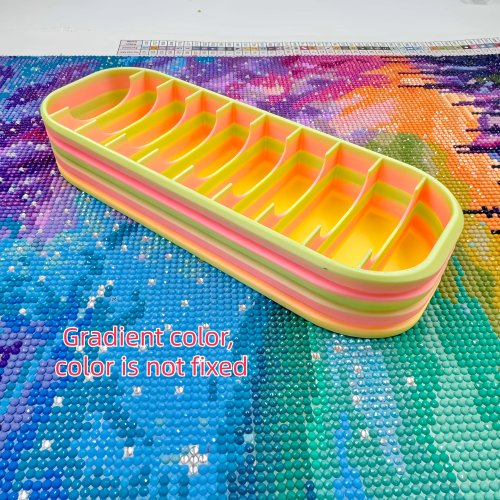 10-Fach Diamantmalerei Perlen-Aufbewahrungsbox mit Farbcodierung, Robustes Organizer-Set für Diamond Painting Zubehör