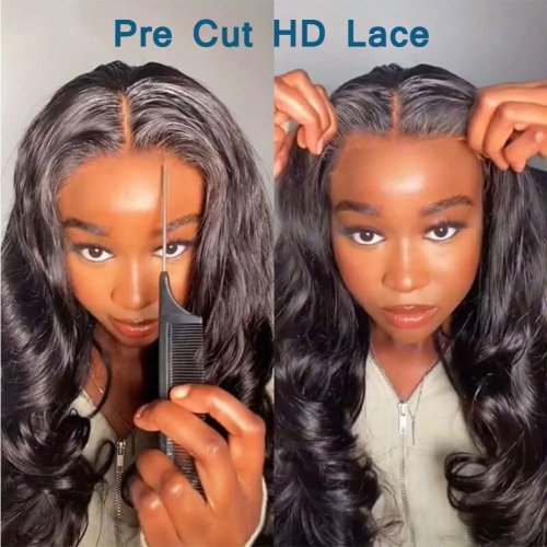 วิกผมแท้ Body Wave ไม่ต้องใช้กาว ผ่านการแปรงแล้ว 4x4 5x5 พร้อมใส่ มีคลอสเชอร์ บราซิล
