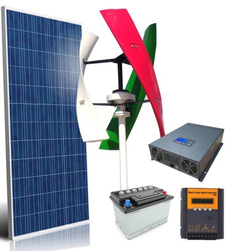 100KW 하이브리드 태양광 풍력 발전 시스템, 풍력 터빈 및 태양광 발전기