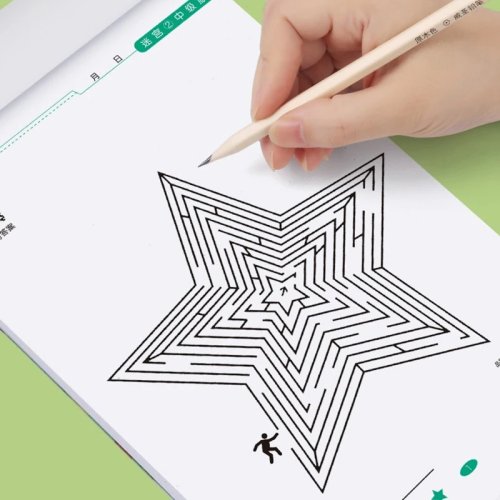 Kinder Lernspielzeug Labyrinth Übungsbuch – Konzentrationstraining Puzzle Spielzeug für Aufmerksamkeit und Intelligenzentwicklung