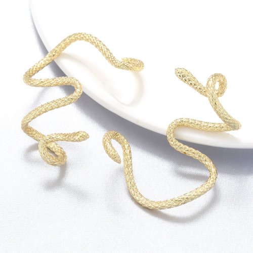 ZHUKOU Orecchini clip serpente gotico placcati oro 18K per donna - Gioiello vintage regalo