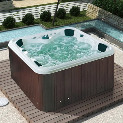 Jacuzzi Outdoor Besar untuk 5-6 Orang, Bak Mandi Spa Akrilik