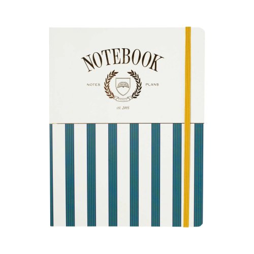Cuaderno universitario de rayas, 7.5x9.75 pulgadas, Lauren Stripe Azul