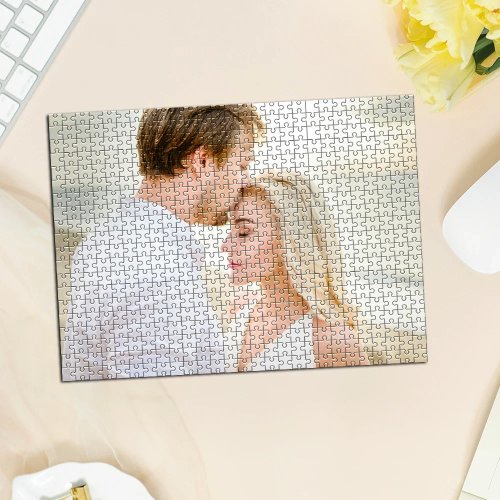 Gepersonaliseerde puzzel met jouw foto, 35/300/500/1000 stukjes, uniek cadeau voor kinderen, volwassenen en familie