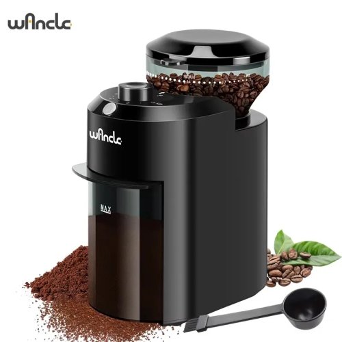 Wancle Electric Burr Coffee Grinder - Adjustable Conical Burr Mill with 28 Precise Grind Settings (220V/120V)