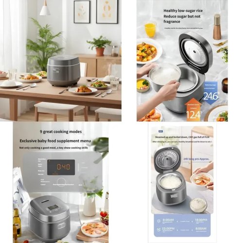 CHIMU HOME 低糖質炊飯器 2〜3人用 316Lステンレス コーティングなし ご飯スープ分離 手動操作