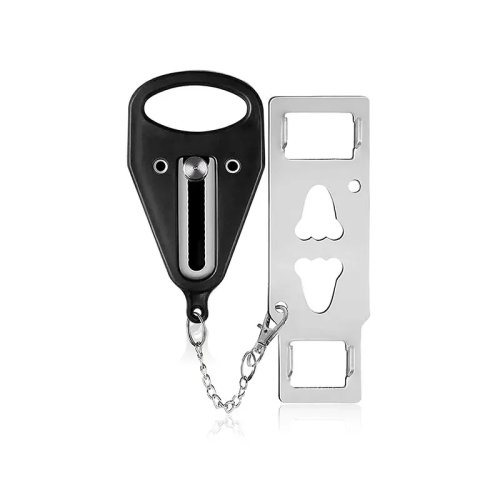 Cerradura de seguridad portátil antirrobo para puertas, con llavero, para viajes, hoteles y apartamentos