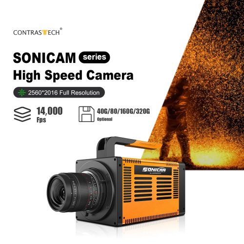 SONICAM 5.2MP высокоскоростная камера 14000fps Global Shutter 10GigE промышленная камера высокого разрешения для научных исследований и контроля сварки