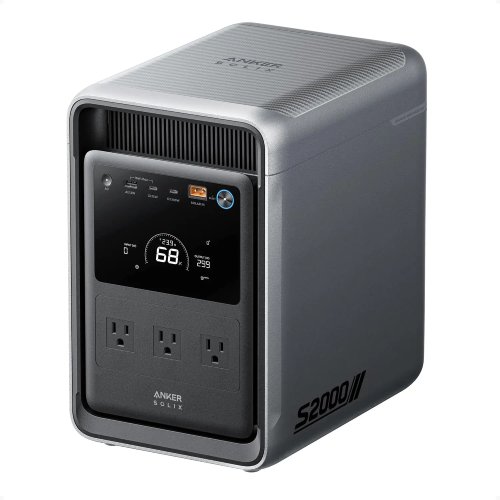 Anker SOLIX S2000 Draagbare Powerstation, 2010Wh, 3000W piek, LiFePO4-accu, zonnegenerator voor thuisback-up, buiten en noodgevallen