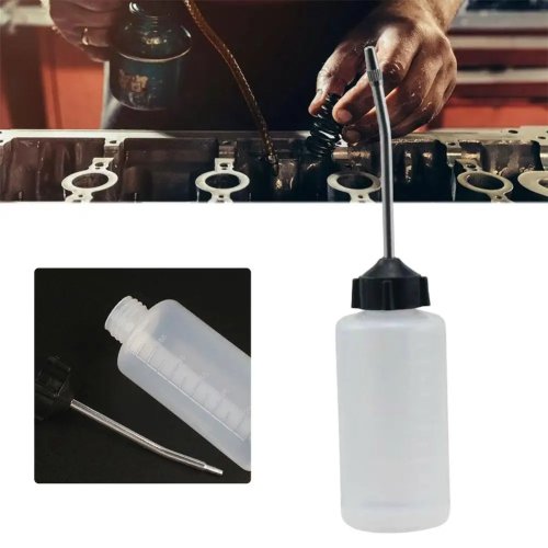 Frasco de óleo para máquina de costura 120ml com bico e tampa, dispensador de óleo