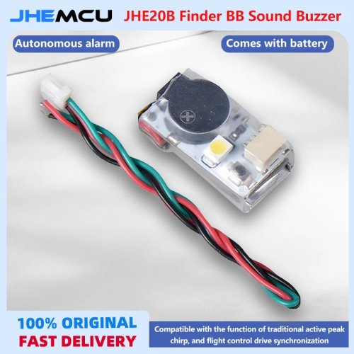 مشغل جرس مزود بمنبه للطائرات بدون طيار FPV JHEMCU JHE20B 100dB مع LED