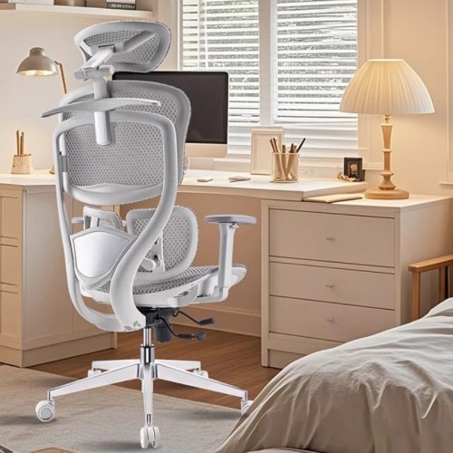 Fauteuil de Bureau Ergonomique Pivotant avec Repose-pieds, Chaise de Gaming Executive