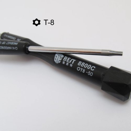 1 pieza BEST 8800C-50 T8 Destornillador Torx de Precisión Herramienta de Reparación y Apertura
