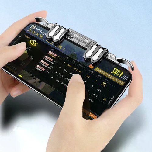 Mobile Game Triggers for PUBG and Free Fire - Phone Controller Gamer Grip for Huawei and Other Smartphones