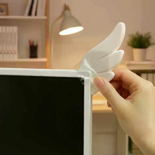 1 Par de Adornos de Alas Monas Impresas en 3D para Monitor, Habitación de E-sports, Regalo Creativo para Amigos