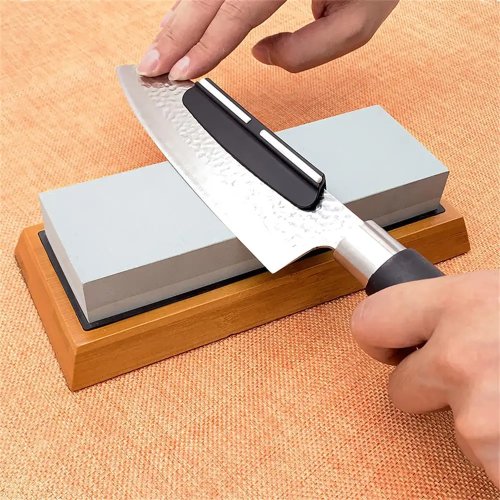プロフェッショナル包丁研ぎ器 アングルガイド付き ダイヤモンド砥石 - キッチン用シャープナー