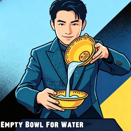 Truco de magia de tazones con agua - Tazón amarillo vacío a apareciendo agua, gimmick para escenario y magia de cerca