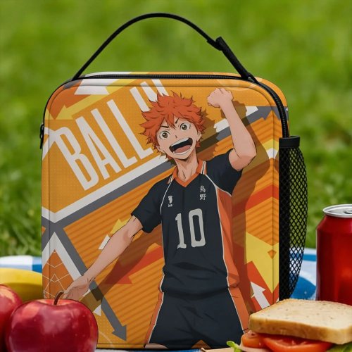 กระเป๋ากล่องข้าวหุ้มฉนวน Haikyuu Hinata Shoyo เก็บความเย็น ใช้ซ้ำได้ ความจุสูง